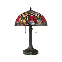 QUOIZEL Bordlampe Larissa i Tiffany-stil Sale