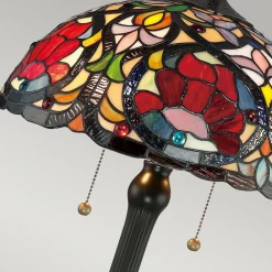 QUOIZEL Bordlampe Larissa i Tiffany-stil Sale