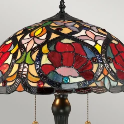 QUOIZEL Bordlampe Larissa i Tiffany-stil Sale