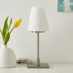 Fabas Luce Bordlampe Lucy Big med berøringsfunksjon, hvit| Bordlamper