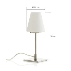 Fabas Luce Bordlampe Lucy Big med berøringsfunksjon, hvit| Bordlamper