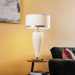 Argon Bordlampe Lund, hvit/opal, høyde 70 cm| Bordlamper