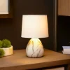 Lucide Bordlampe Marmo med keramikkfot, hvit Outlet