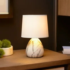 Lucide Bordlampe Marmo med keramikkfot, hvit Outlet