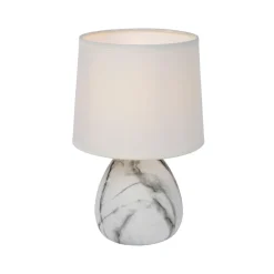 Lucide Bordlampe Marmo med keramikkfot, hvit Outlet