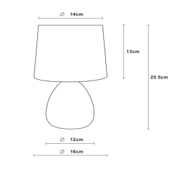 Lucide Bordlampe Marmo med keramikkfot, hvit Outlet