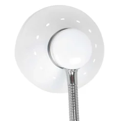 Steinhauer Bordlampe med fjær, hvit, metall, fleksibel arm, med bryter Hot