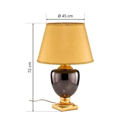 ONLI Bordlampe Mozart i speilgrå/gull| Bordlamper