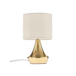 ONLI Bordlampe Ottone med tekstilskjerm, messing| Bordlamper