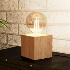 EGLO Bordlampe Prestwick 2 med trekube, natur Sale