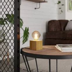 EGLO Bordlampe Prestwick 2 med trekube, natur Sale