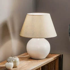 ONLI Bordlampe Sfera, høyde 53 cm, hvit/grå Online