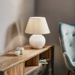 ONLI Bordlampe Sfera, høyde 53 cm, hvit/grå Online