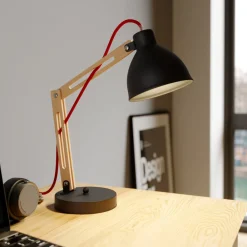 Lamkur Bordlampe Skansen, justerbar, svart Hot