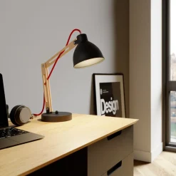 Lamkur Bordlampe Skansen, justerbar, svart Hot