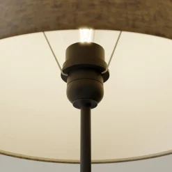 ONLI Bordlampe Vera, stoffskjerm og steindekor, 55 cm Hot