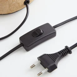 ONLI Bordlampe Vera, stoffskjerm og steindekor, 55 cm Hot