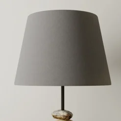 ONLI Bordlampe Vera, stoffskjerm og steindekor, 55 cm Hot