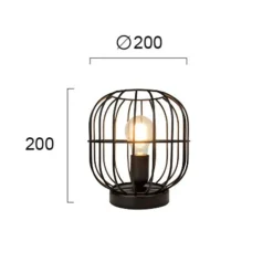 Viokef Bordlampe Zenith i burform, svart| Bordlamper