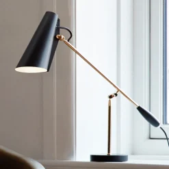 Northern Bordlampen Birdy i retrodesign i svart/messing Online