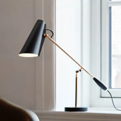 Northern Bordlampen Birdy i retrodesign i svart/messing Online