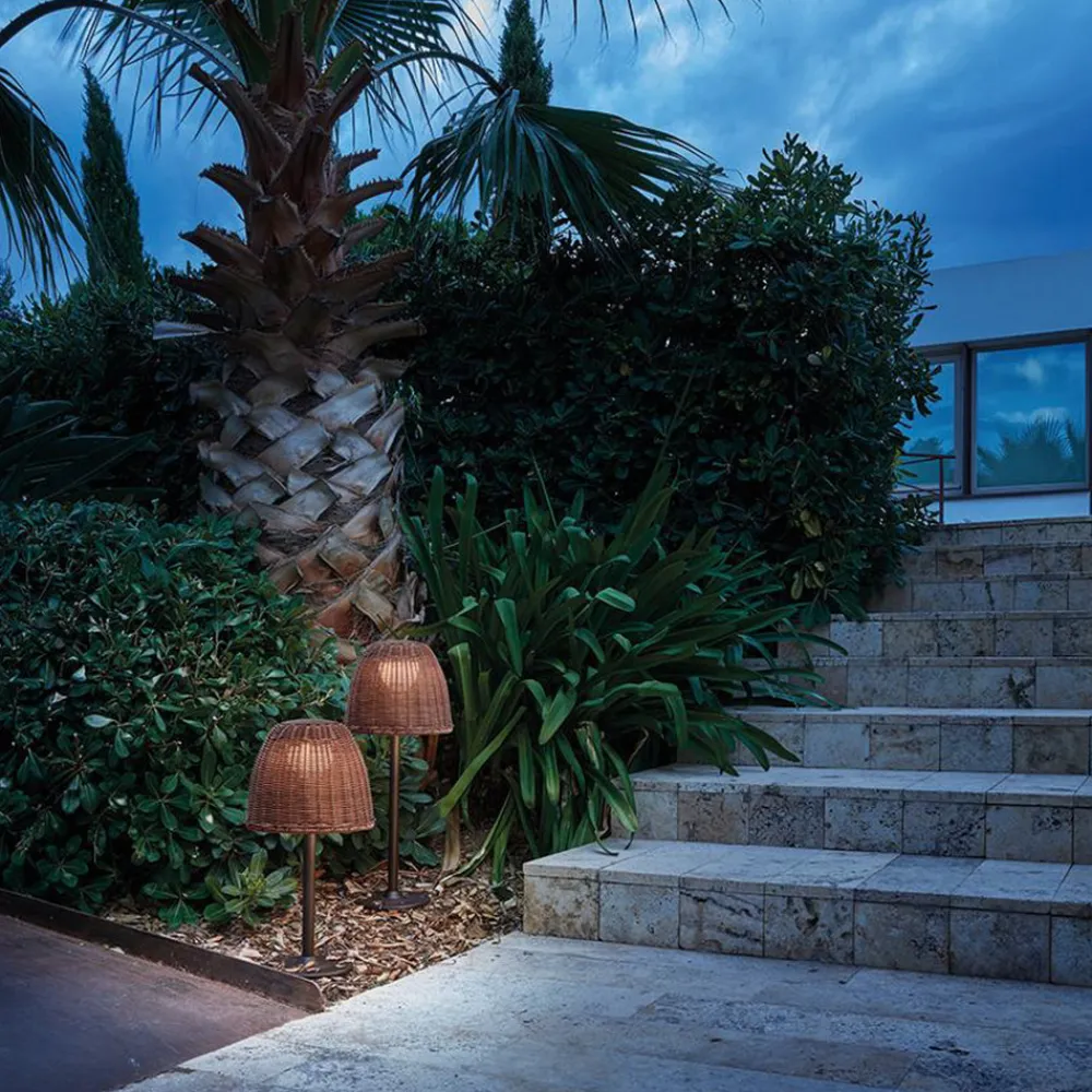 Bover LED-sokkellampe Atticus, høyde 40 cm, grafittbrun/brun| Sokkellamper