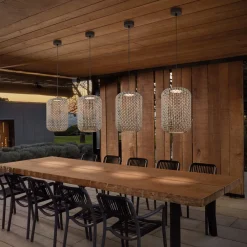 Bover Nans S/31.2 LED utendørs pendellampe, brun