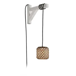 Bover Nans S/16/H LED-hengelampe, støpsel, brun| Pendellamper Utendørs