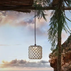 Bover Nans S/16/H LED-hengelampe, støpsel, beige Outlet