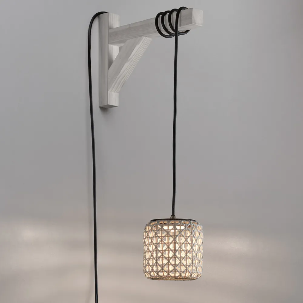 Bover Nans S/16/H LED-hengelampe, støpsel, beige Outlet