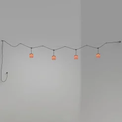 Bover Nans S/16/4L utendørs LED-pendellampe, rød