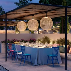 Bover Nans Sphere S/80 LED utendørs pendellampe brun