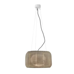 Bover utendørs pendellampe Fora S, naturhvit/beige, Ø 50 cm Outlet