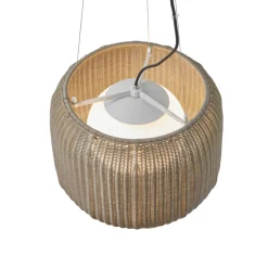 Bover utendørs pendellampe Fora S, naturhvit/beige, Ø 50 cm Outlet