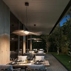 Bover utendørs pendellampe Mediterránia, brun, Ø 105 cm| Pendellamper Utendørs