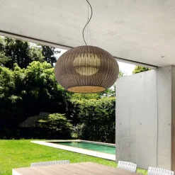 Bover utendørs pendellampe Garota, grafittbrun/brun Ø 72 cm| Pendellamper Utendørs