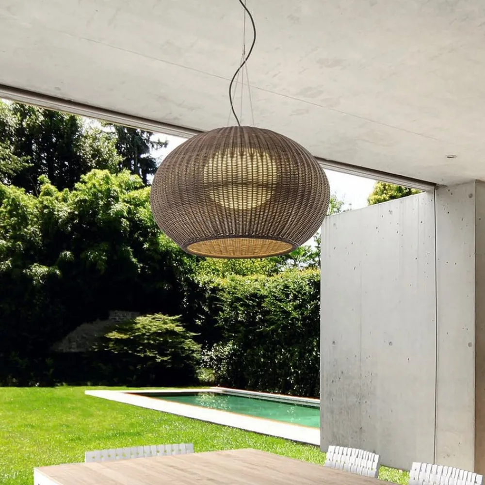 Bover utendørs pendellampe Garota, grafittbrun/brun Ø 72 cm| Pendellamper Utendørs