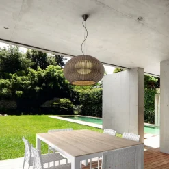 Bover utendørs pendellampe Garota, grafittbrun/brun Ø 72 cm| Pendellamper Utendørs