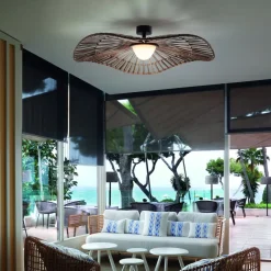 Bover utendørs taklampe Mediterránia, brun, Ø 105 cm| Taklamper Utendørs