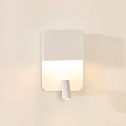 Lucide Boxer LED-vegglampe med spot, hvit Online