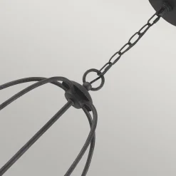 QUOIZEL Bradbury lysekrone, 5 lyskilder, grå New