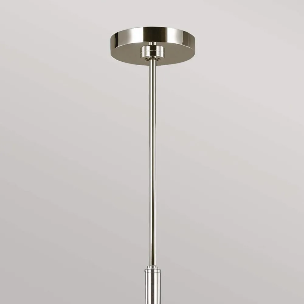 FEISS Brianna lysekrone, seks lyskilder, polert nikkel| Lysekroner