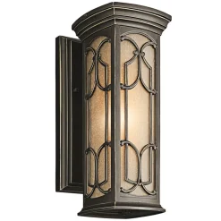 KICHLER Bronsefarget utendørs vegglampe Franceasi| Vegglamper Utendørs