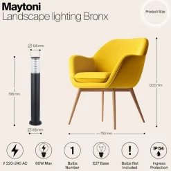 Maytoni Bronx veilampe| Gatebelysning, Pullert Belysning