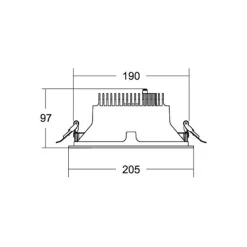 BRUMBERG Apollo Maxi fasettert, rund, 4 000 K, hvit| Butikkbelysning