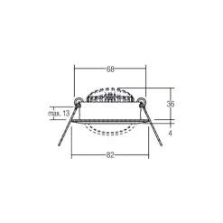 BRUMBERG BB03 innfelt DALI koblingsboks krom| Butikkbelysning