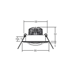 BRUMBERG BB13 innfelt dim-til-varm RC hvit glans| Butikkbelysning