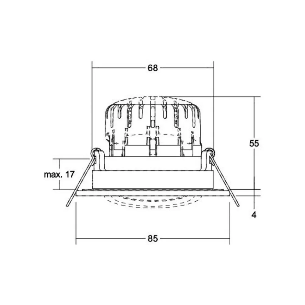 BRUMBERG BB23 innfelt IP65 RC driver rund hvit| Butikkbelysning