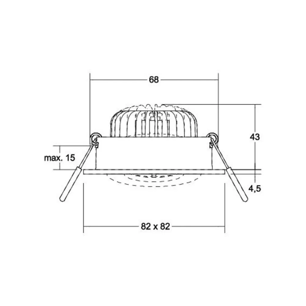 BRUMBERG BB36 innfelt RC driver kantet hvit| Butikkbelysning|Downlights