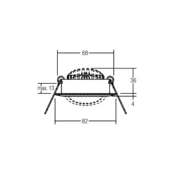 BRUMBERG BB03 innfelt RC driver kantet svart| Downlights